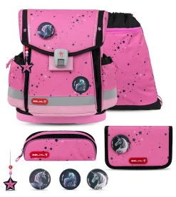 Belmil Classy Plus Schulranzen-Set 5-tlg. - PINK BLACK