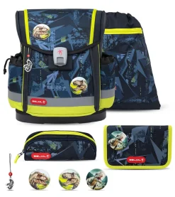 Belmil Classy Plus Schulranzen-Set 5-tlg. - T-REX LIME