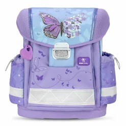 Belmil Classy Schulranzen-Set 4-tlg. - PURPLE BLUE BUTTERFLY