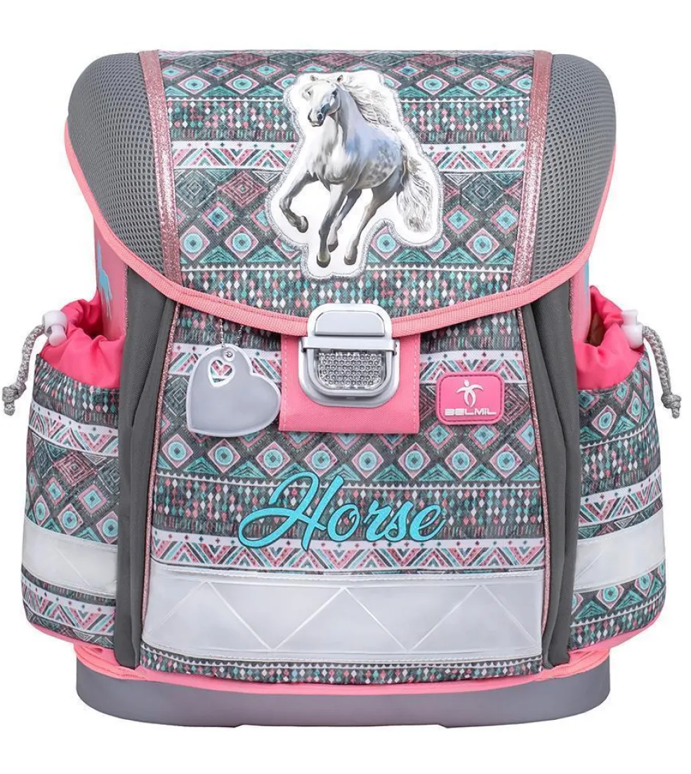 Belmil Classy Schulranzen-Set 4-tlg. - HORSE ARUBA BLUE