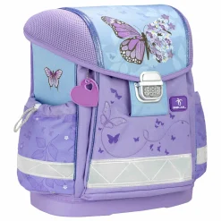 Belmil Classy Schulranzen-Set 4-tlg. - PURPLE BLUE BUTTERFLY