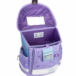 Belmil Classy Schulranzen-Set 4-tlg. - PURPLE BLUE BUTTERFLY
