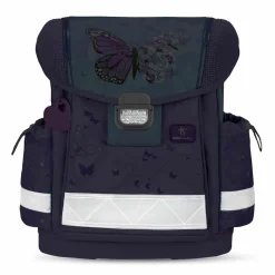 Belmil Classy Schulranzen-Set 4-tlg. - PURPLE BLUE BUTTERFLY