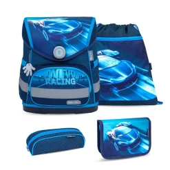 Belmil Compact Schulranzen-Set 4-tlg. - RACING BLUE NEON