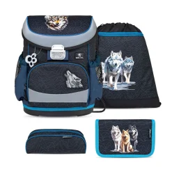 Belmil Mini-Fit Schulranzen-Set 4-tlg. - WOLVES PACK