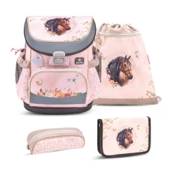 Belmil Mini-Fit Schulranzen-Set 4-tlg. - HORSE CHESTNUT