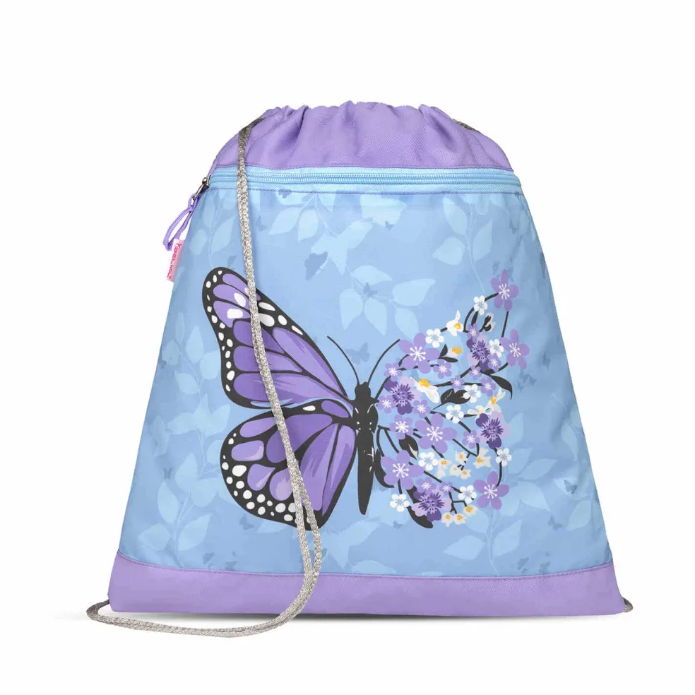 Belmil Mini-Fit Schulranzen-Set 4-tlg. - PURPLE BLUE BUTTERFLY