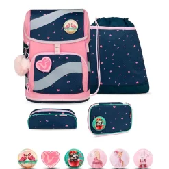Belmil Smarty Schulranzen-Set 5-tlg. - IN LOVE WITH HEARTS