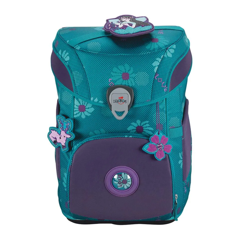 DerDieDas ErgoFlex Easy Exklusiv Superflash - FAIRY FLOWER - Schulranzen-Set 5-teilig