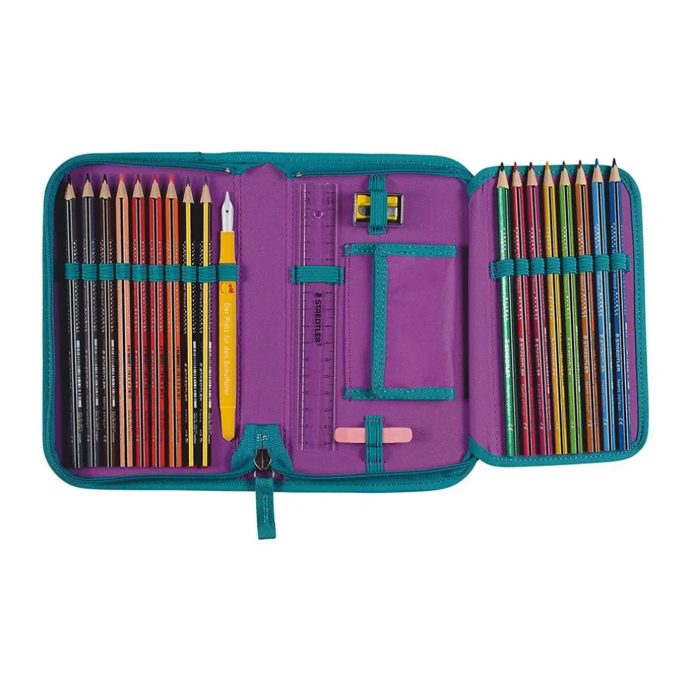 DerDieDas ErgoFlex Easy Exklusiv Superflash - FAIRY FLOWER - Schulranzen-Set 5-teilig