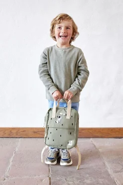 Lässig Mini Square Backpack Happy Prints light olive