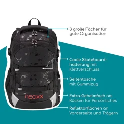 NEOXX ACTIVE PRO Schulrucksack Splash in black