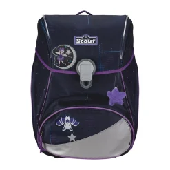 Scout Alpha Exklusiv Safety Light - SPOOKY STARLIGHT - Schulranzen-Set 5-teilig