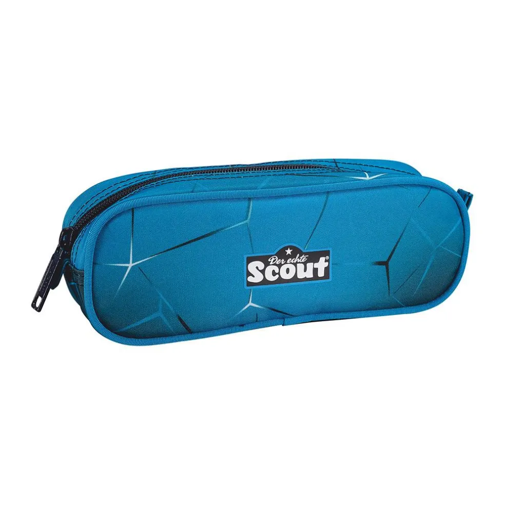 Scout Alpha Exklusiv Safety Light - POLAR BLUE - Schulranzen-Set 5-teilig