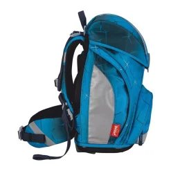 Scout Alpha Exklusiv Safety Light - POLAR BLUE - Schulranzen-Set 5-teilig