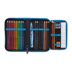 Scout Alpha Exklusiv Safety Light - POLAR BLUE - Schulranzen-Set 5-teilig