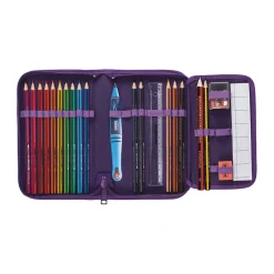 Scout Alpha Exklusiv Safety Light - SPOOKY STARLIGHT - Schulranzen-Set 5-teilig