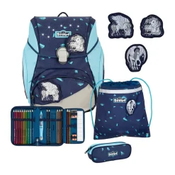 Scout Schulranzen Alpha LED - PEGASUS - Set 4-tlg.
