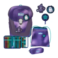 Scout Schulranzen Sunny II Superflash - PURPLE MAGIC - Set 4-tlg.